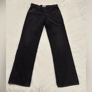Agolde Lana Jean mid rise vintage straight with slice size 28 black